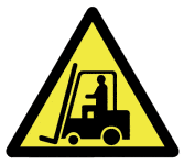Warning! Fork Lift Trucks in use
