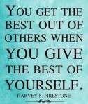 Give of yourself...