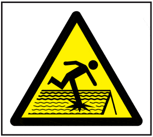 Roof safety warning sign