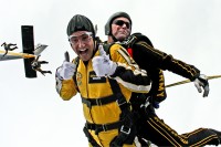 Happy skydivers 